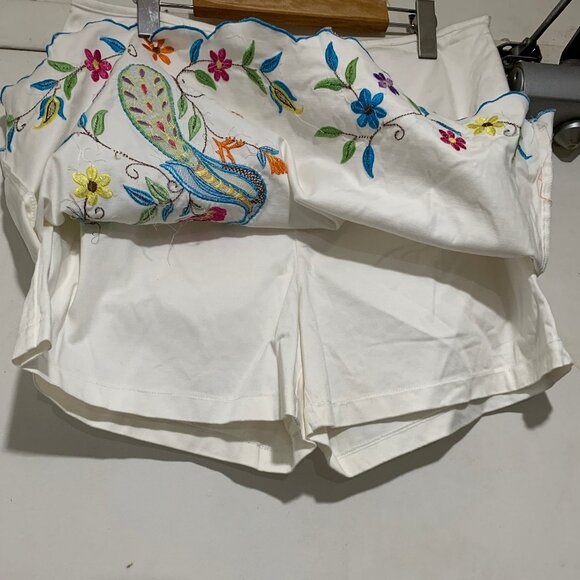 VINTAGE BAMBOO TRADERS EMBROIDERY SKORT SKIRTS SIZE 14 - Picture 4 of 7